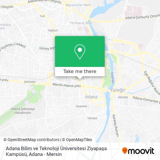 Adana Bilim ve Teknoloji Üniversitesi Ziyapaşa Kampüsü map