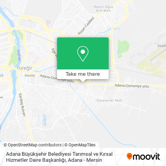 Adana Büyükşehir Belediyesi Tarımsal ve Kırsal Hizmetler Daire Başkanlığı map