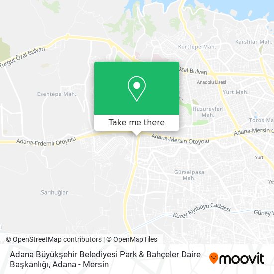 Adana Büyükşehir Belediyesi Park & Bahçeler Daire Başkanlığı map