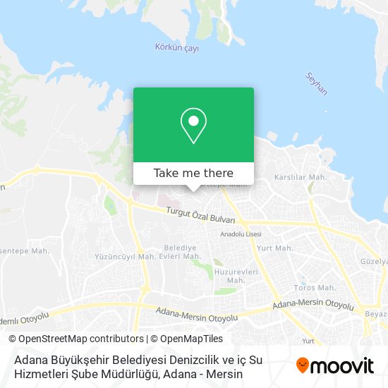 Adana Büyükşehir Belediyesi Denizcilik ve iç Su Hizmetleri Şube Müdürlüğü map