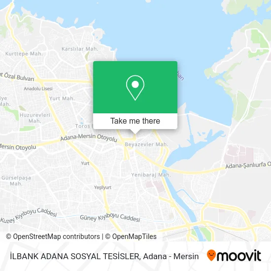 İLBANK ADANA SOSYAL TESİSLER map
