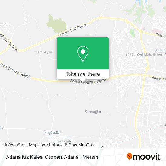 Adana Kız Kalesi Otoban map