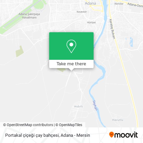 Portakal çiçeği çay bahçesi map