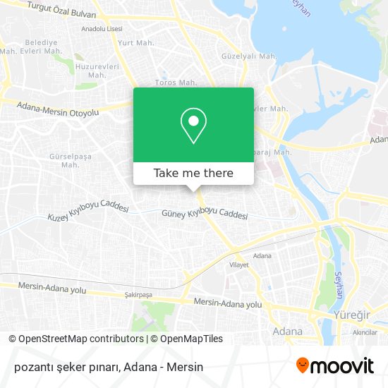 pozantı şeker pınarı map