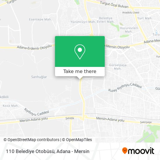 110 Belediye Otobüsü map