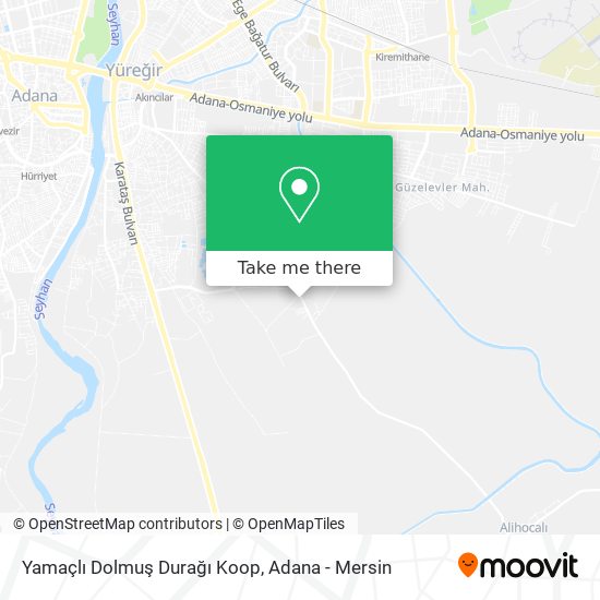 Yamaçlı Dolmuş Durağı Koop map