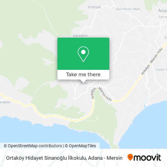 Ortaköy Hidayet Sinanoğlu İlkokulu map