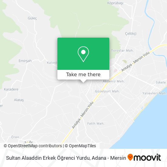 Sultan Alaaddin Erkek Öğrenci Yurdu map