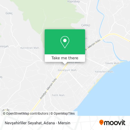 Nevşehirliler Seyahat map