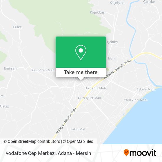 vodafone Cep Merkezi map