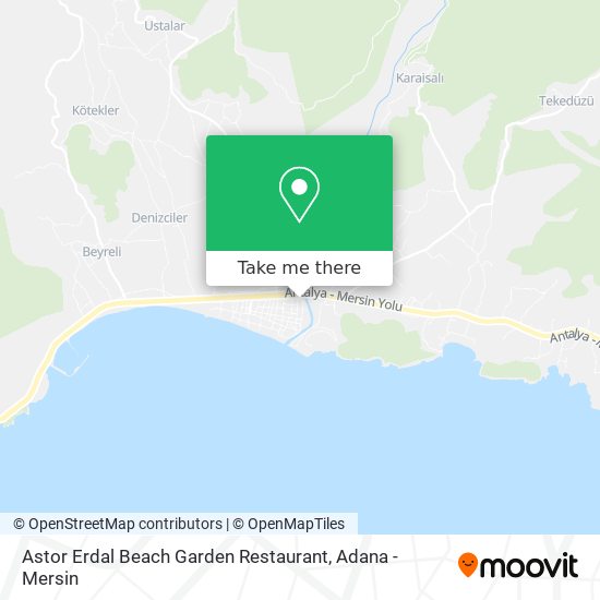Astor Erdal Beach Garden Restaurant map