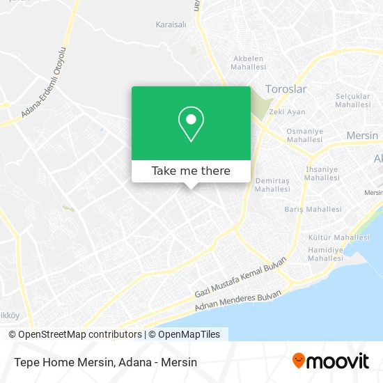 Tepe Home Mersin map