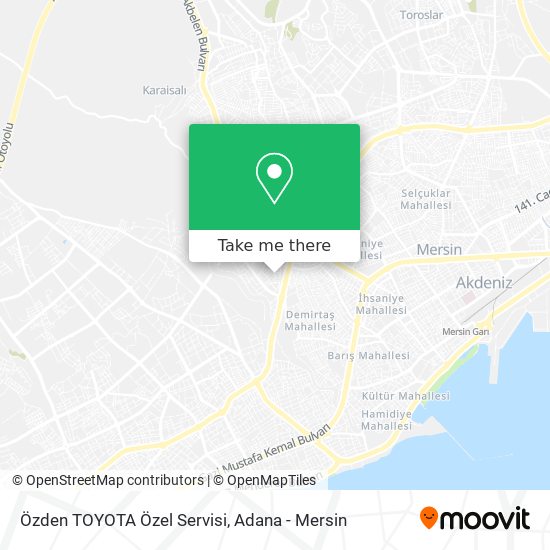 Özden TOYOTA Özel Servisi map