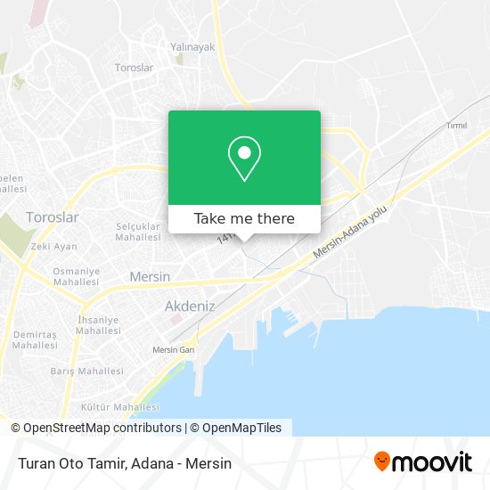 Turan Oto Tamir map