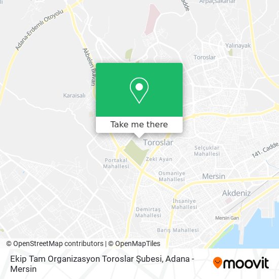 Ekip Tam Organizasyon Toroslar Şubesi map