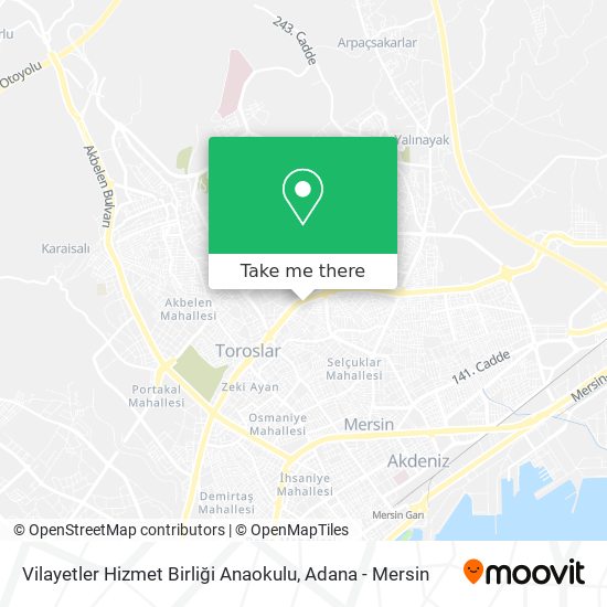 Vilayetler Hizmet Birliği Anaokulu map