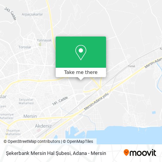 Şekerbank Mersin Hal Şubesi map