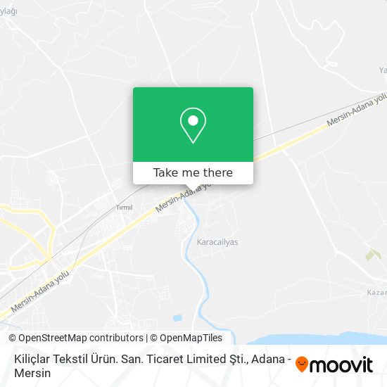 Kiliçlar Tekstil Ürün. San. Ticaret Limited Şti. map