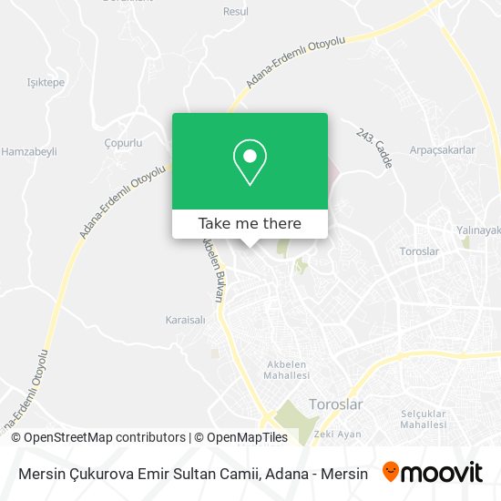 Mersin Çukurova Emir Sultan Camii map