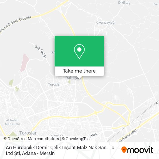 Arı Hurdacılık Demir Çelik Inşaat Malz Nak San Tic Ltd Şti map