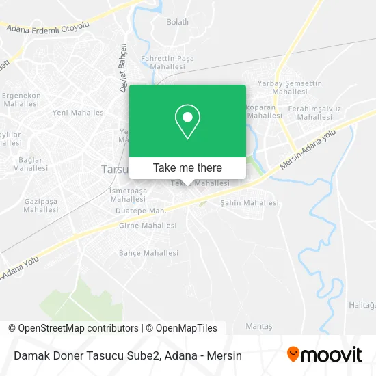 Damak Doner Tasucu Sube2 map