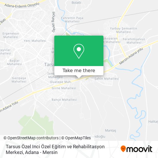 Tarsus Özel Inci Özel Eğitim ve Rehabilitasyon Merkezi map