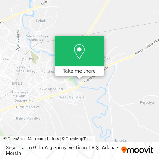 Seçer Tarım Gıda Yağ Sanayi ve Ticaret A.Ş. map