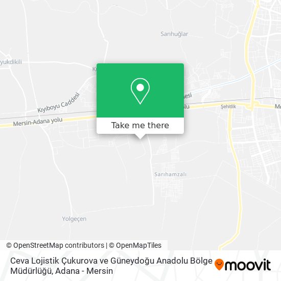 Ceva Lojistik Çukurova ve Güneydoğu Anadolu Bölge Müdürlüğü map