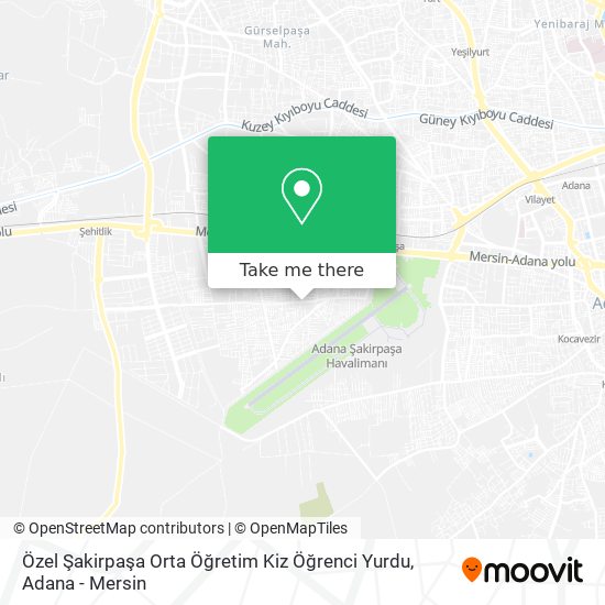 Özel Şakirpaşa Orta Öğretim Kiz Öğrenci Yurdu map