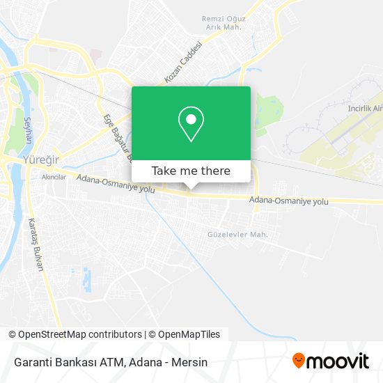 Garanti Bankası ATM map