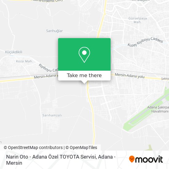 Narin Oto - Adana Özel TOYOTA Servisi map