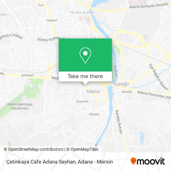 Çetinkaya Cafe Adana Seyhan map