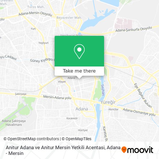 Anitur Adana ve Anitur Mersin Yetkili Acentasi map
