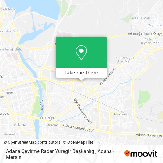 Adana Çevirme Radar Yüreğir Başkanlığı map