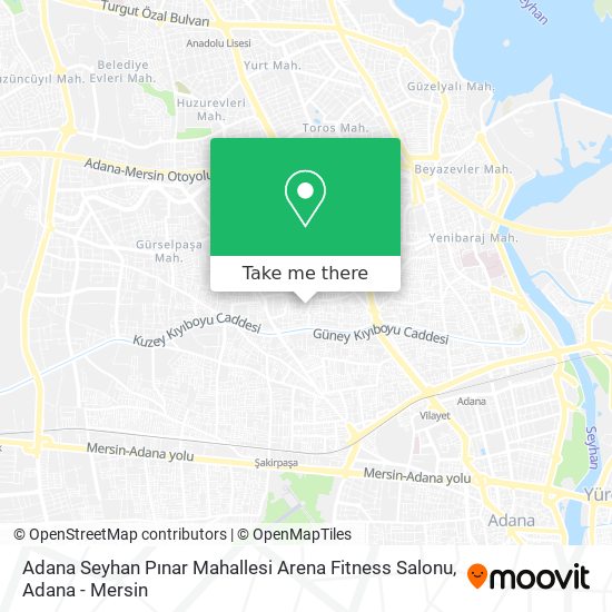 Adana Seyhan Pınar Mahallesi Arena Fitness Salonu map