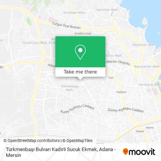 Türkmenbaşı Bulvarı Kadirli Sucuk Ekmek map