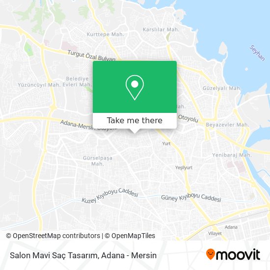 Salon Mavi Saç Tasarım map