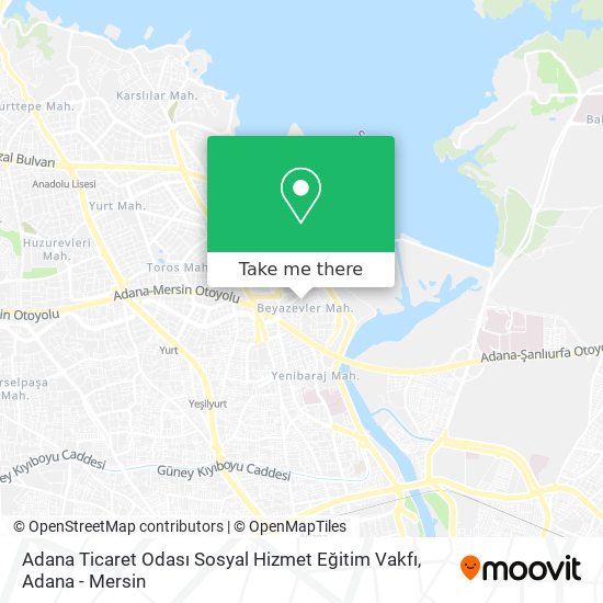 Adana Ticaret Odası Sosyal Hizmet Eğitim Vakfı map