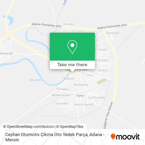 Ceyhan Otomotiv Çikma Oto Yedek Parça map