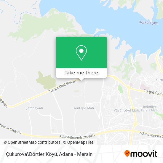 Çukurova\Dörtler Köyü map