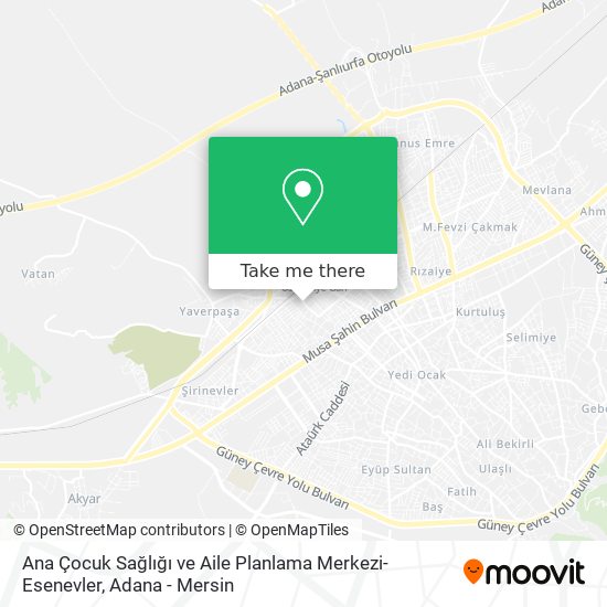 Ana Çocuk Sağlığı ve Aile Planlama Merkezi-Esenevler map