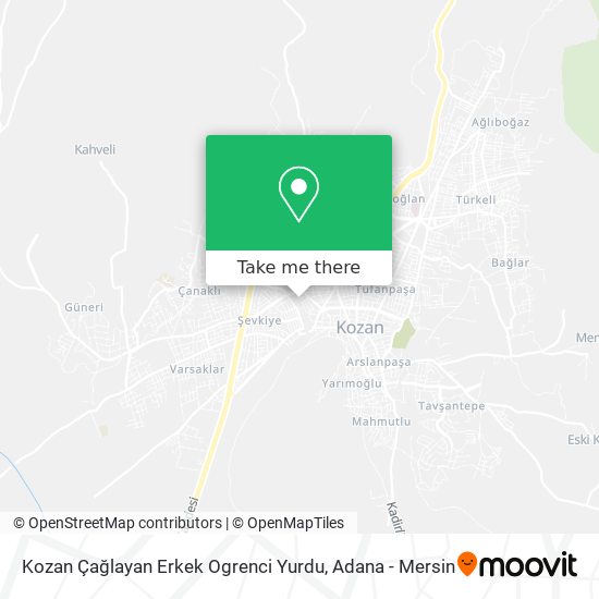 Kozan Çağlayan Erkek Ogrenci Yurdu map
