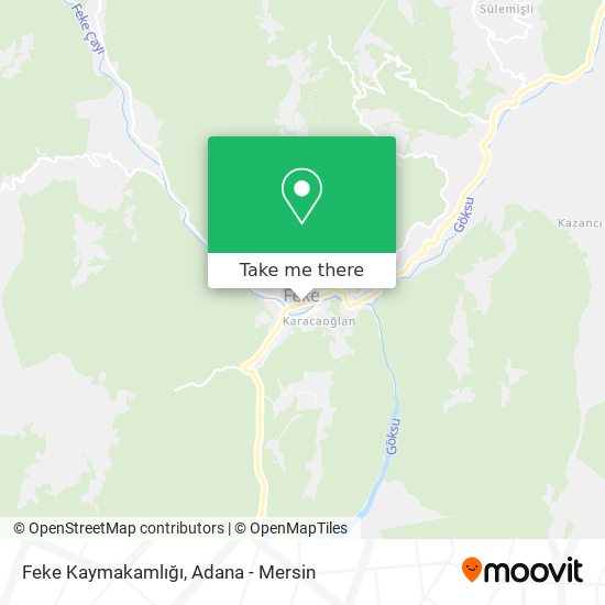 Feke Kaymakamlığı map