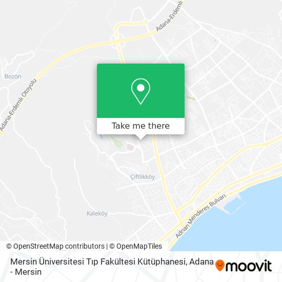 Mersin Üniversitesi Tıp Fakültesi Kütüphanesi map
