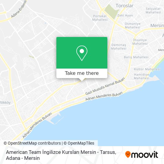 American Team İngilizce Kursları Mersin - Tarsus map