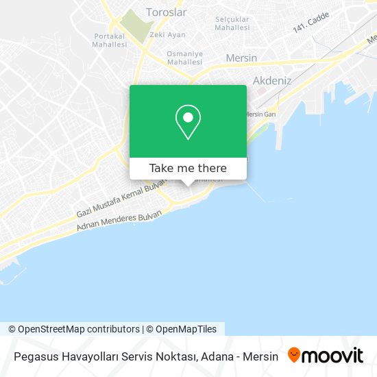 Pegasus Havayolları Servis Noktası map