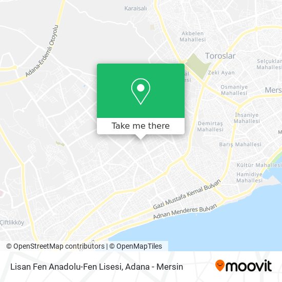 Lisan Fen Anadolu-Fen Lisesi map