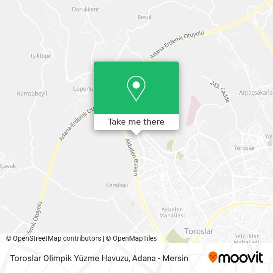 Toroslar Olimpik Yüzme Havuzu map