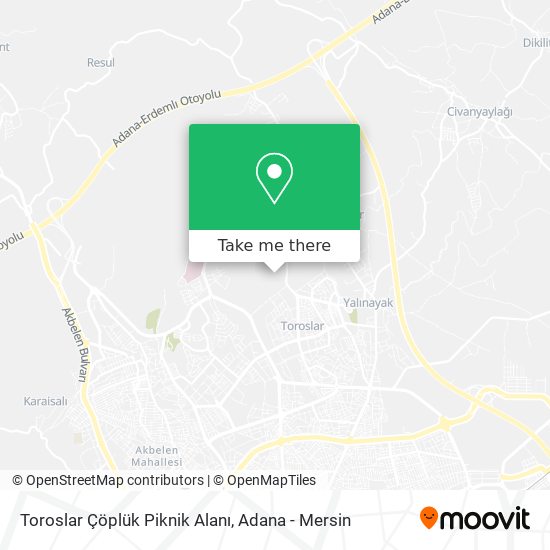 Toroslar Çöplük Piknik Alanı map