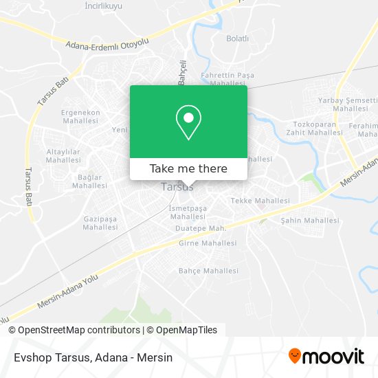 Evshop Tarsus map